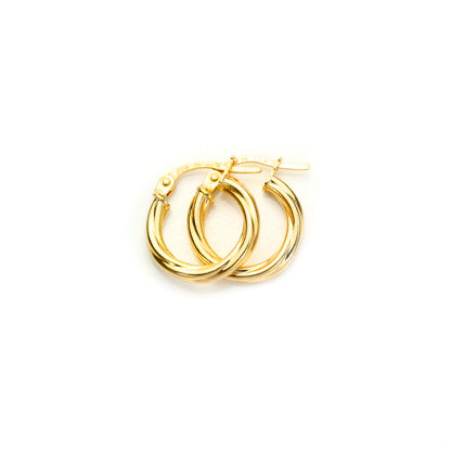 9ct Yellow Gold Twisted Creole Earrings