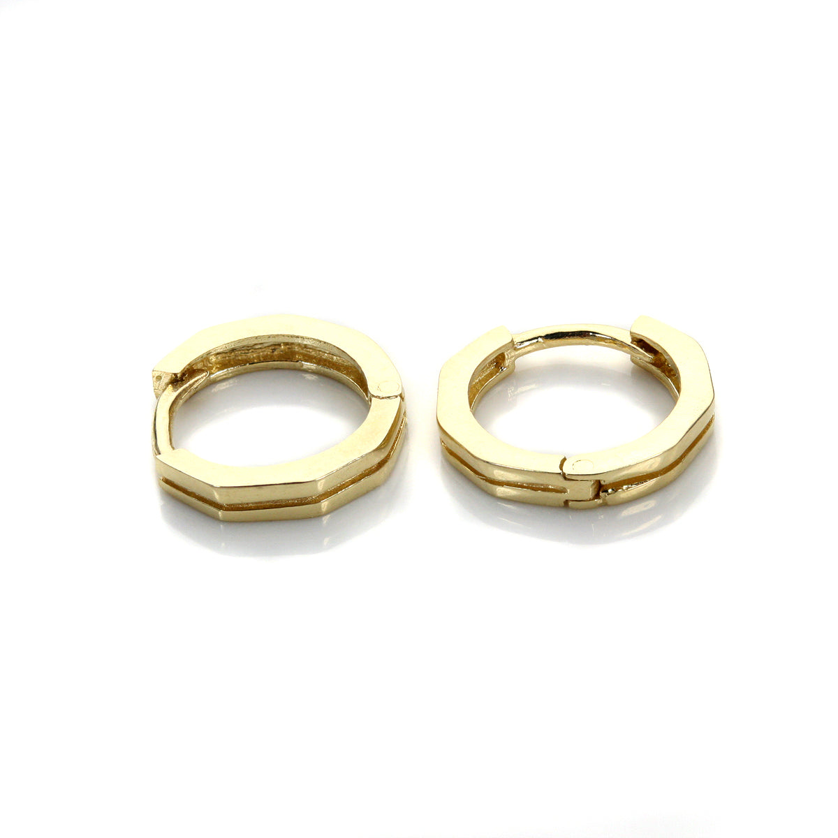 9ct Gold Engraved Huggy Hoops