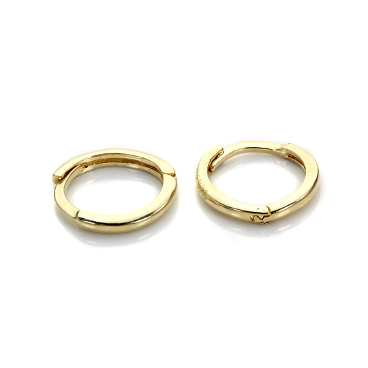 9 karat gull Plain Huggy Hoops