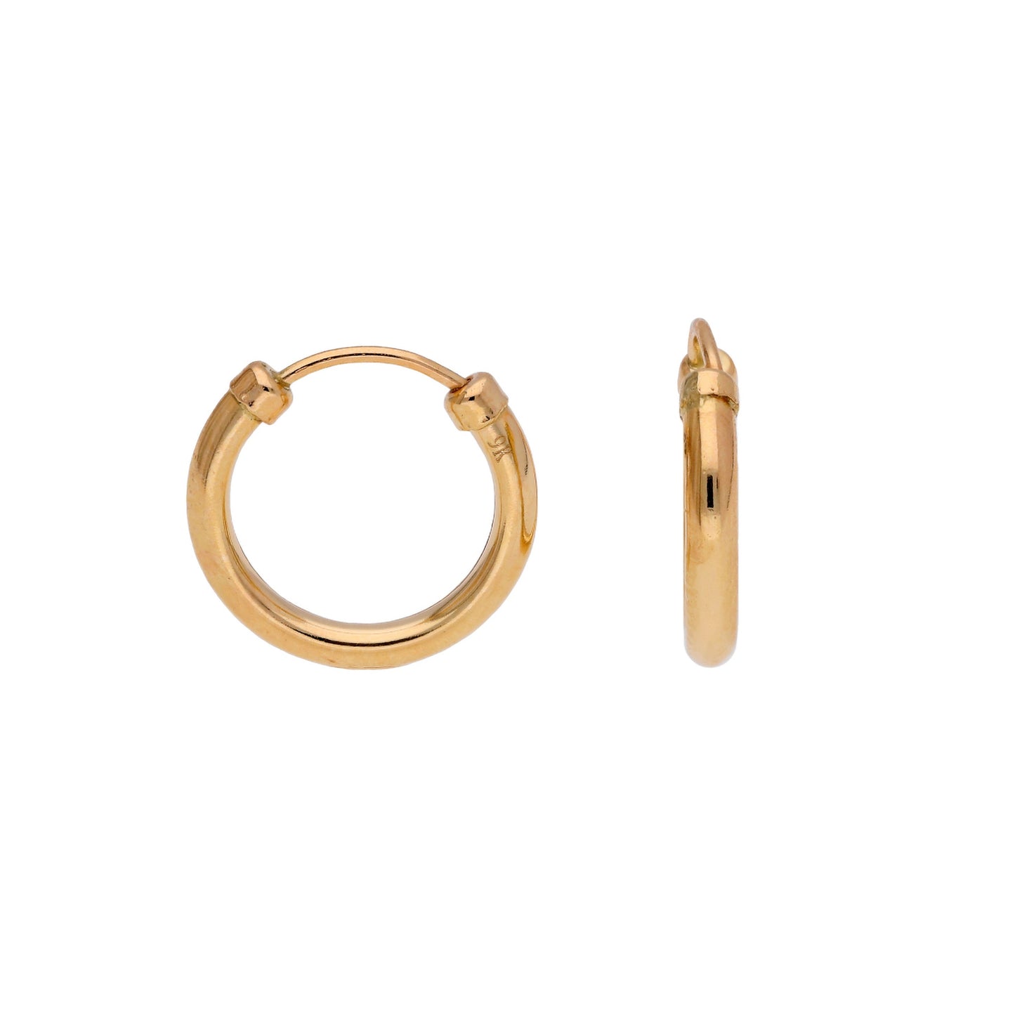 Tiny 9ct Yellow Gold 10mm Hoop Earrings