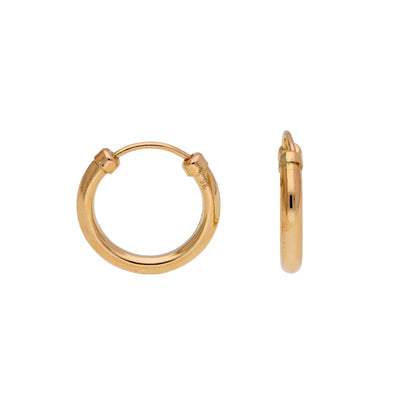 Tiny 9ct Yellow Gold 10mm Hoop Earrings