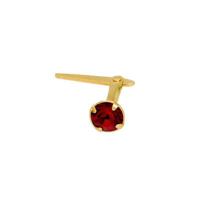 Gold Plated Sterling Silver 3mm CZ Crystal Andralok Nose Stud