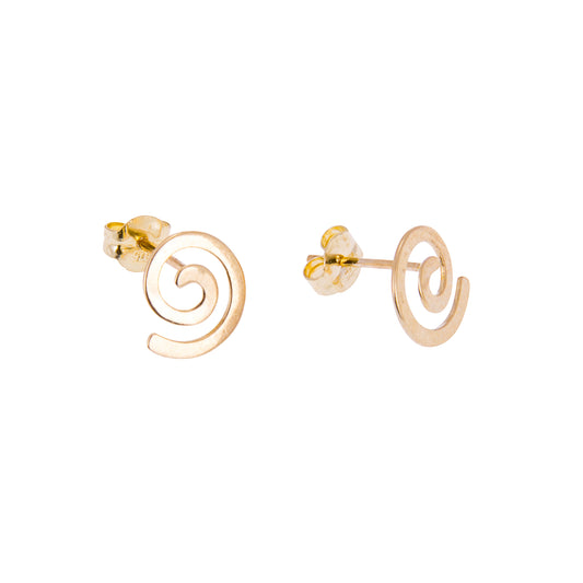 9ct Gold Spiral Stud Earrings