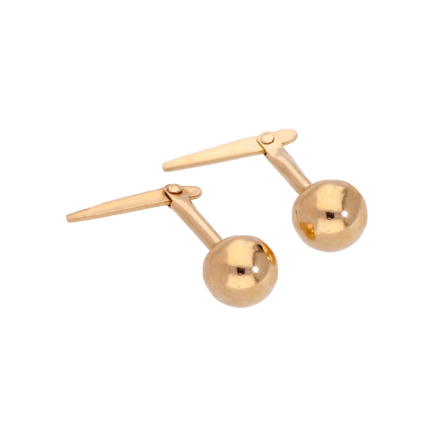 Gold Plated Sterling Silver Andalok Ball Stud Earrings 3mm -5mm