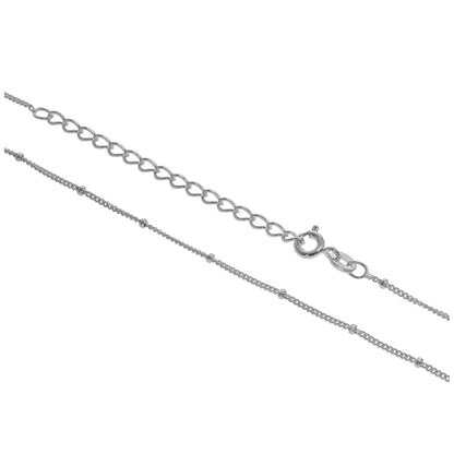 Sterling sølv Bobble Diamond Cut Curb Chain 12 - 24 tommer