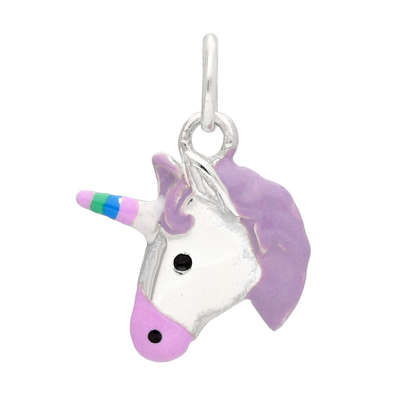 Sterling Silver Unicorn Enamel Charm