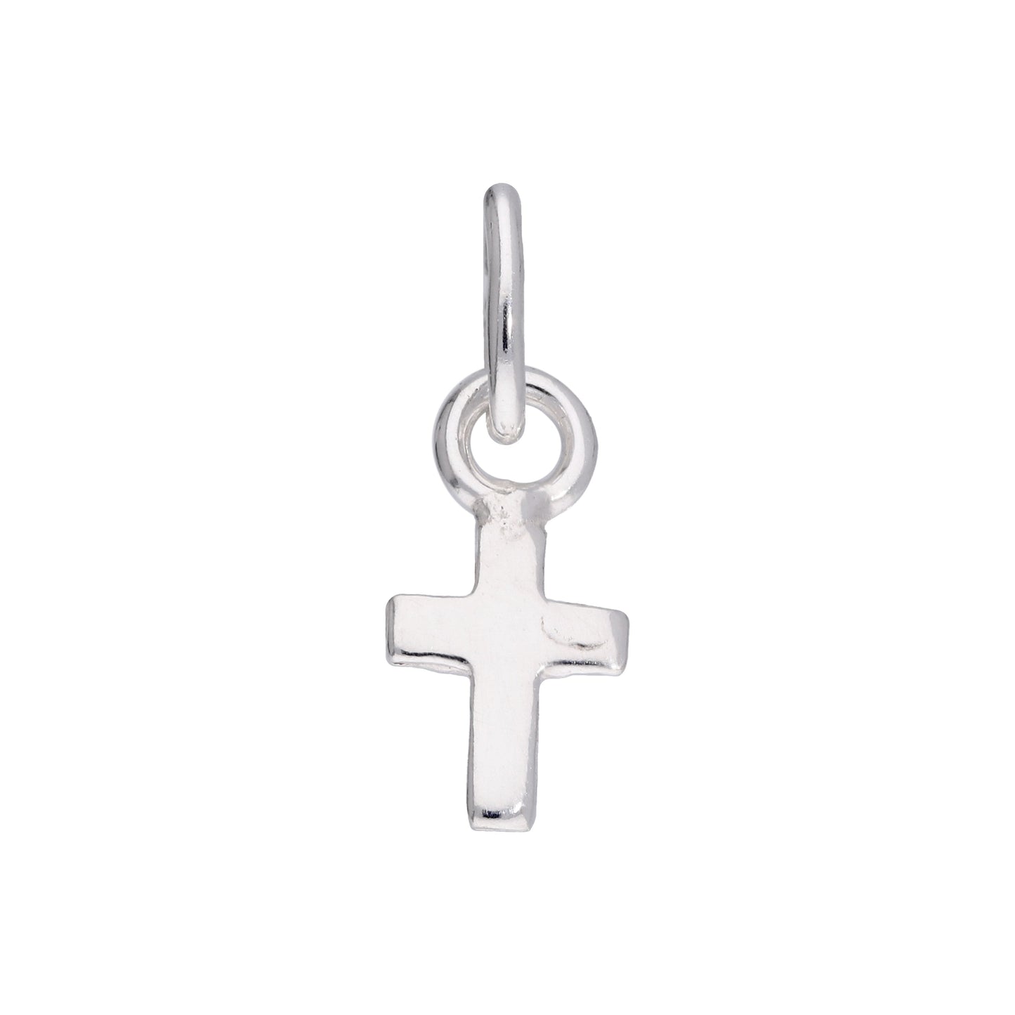 Tiny Sterling Silver Small Plain Cross Charm