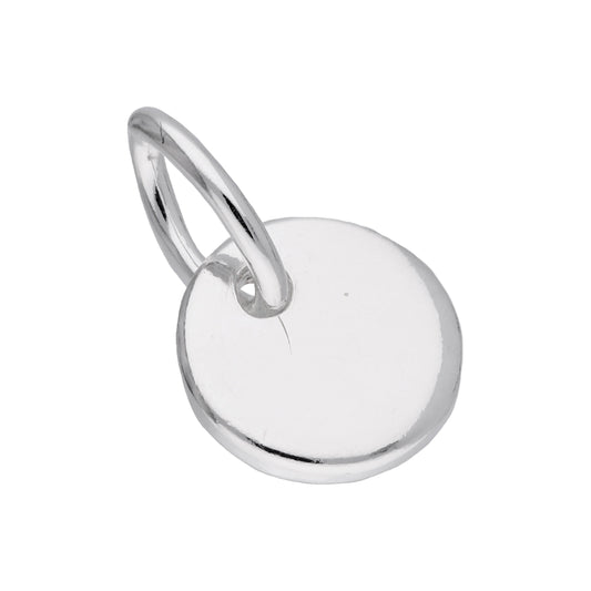 Tiny Sterling Silver Round Disc Charm