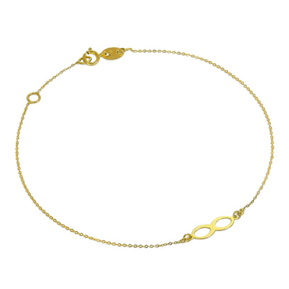 Fine 9ct Gold Infinity 7.5 Inch Extender Bracelet