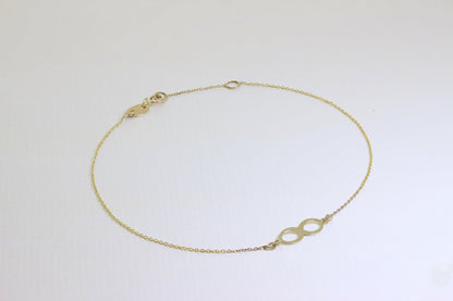 Fine 9ct Gold Infinity 7.5 Inch Extender Bracelet