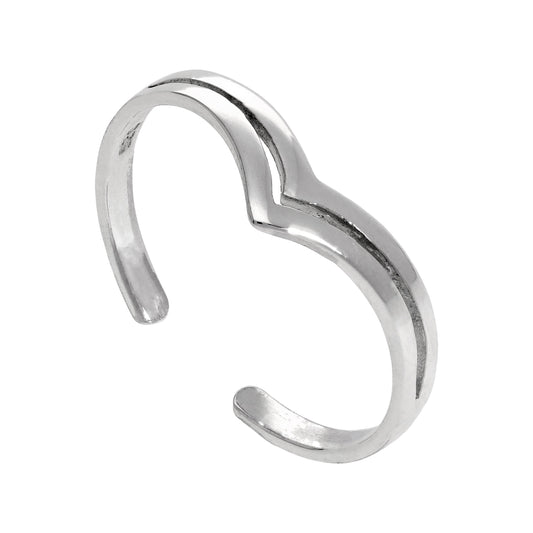 Sterling Silver Double Wishbone Adjustable Ring