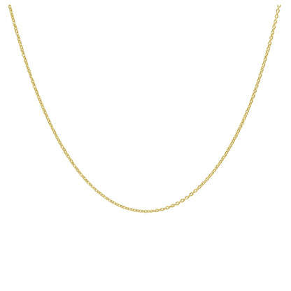 Gold Plated Sterling Silver Adjustable Slider Necklace 24 Inches