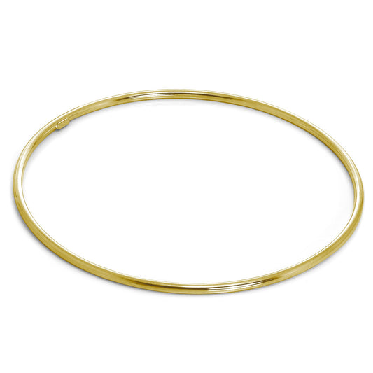 Gold Plated Light Sterling Silver 2mm Stacking Bangle