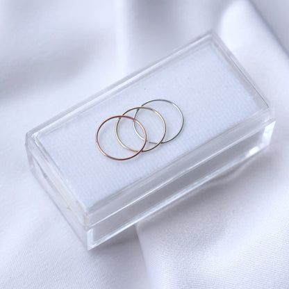 Triple Mixed 9ct Yellow Rose White Gold 10mm Nose Rings Set