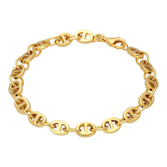 Gold Plated Sterling Silver Chunky Link Chain Bracelet