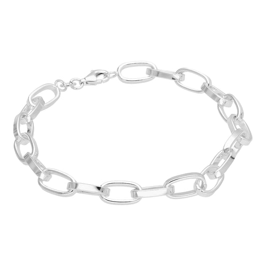 Heavy Sterling Silver Link Chain Armbånd 7 tommer