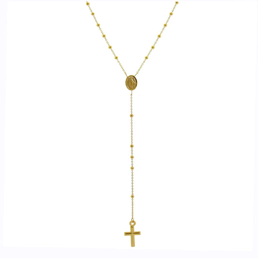 Fine 9ct Gold Adjustable Rosary Necklace