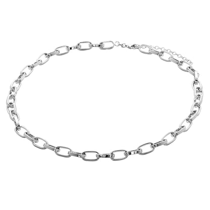 Sterling Silver Link Chain Adjustable Necklace 16 - 18 Inches