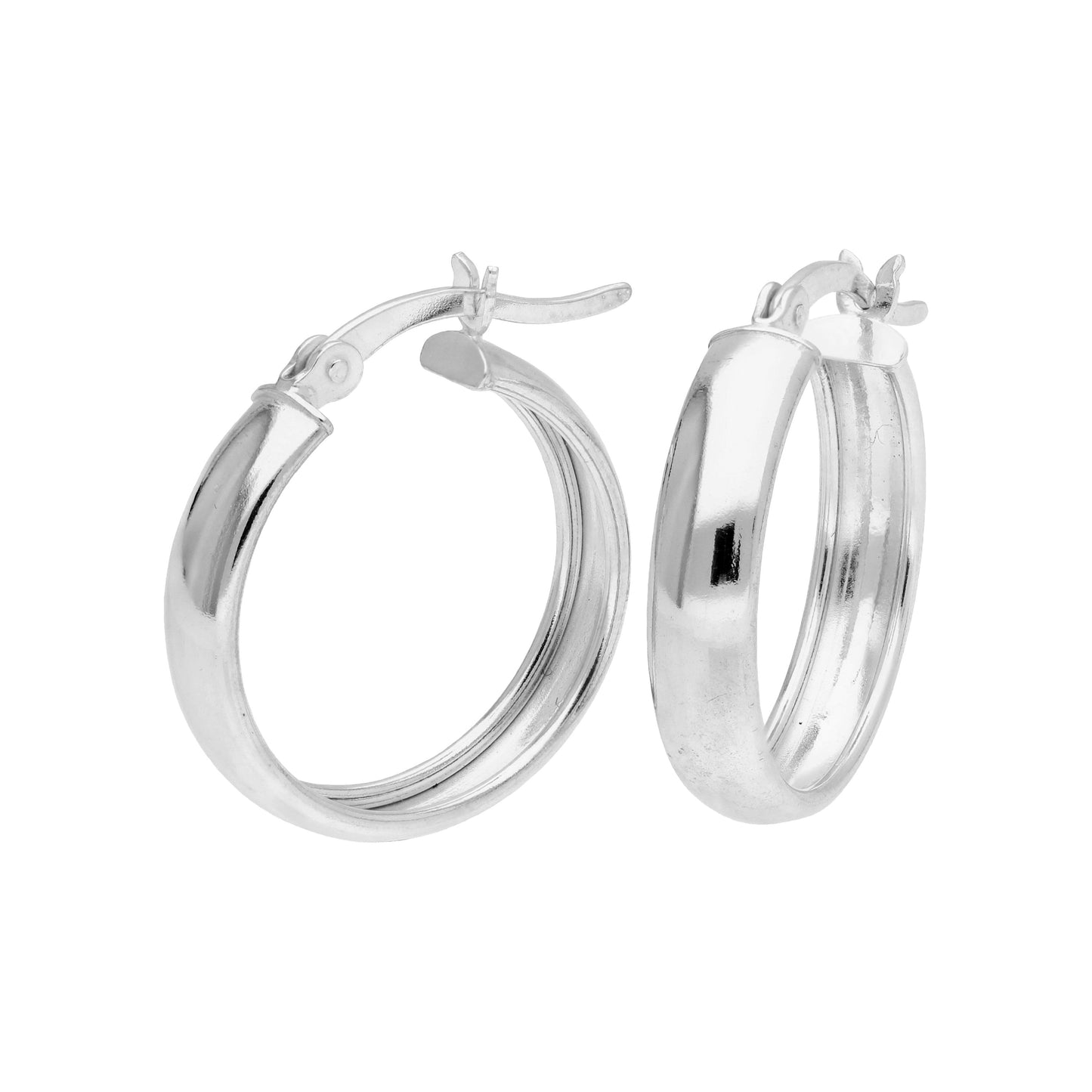 Sterling Silver Chunky Creole 20mm Hoop Earrings