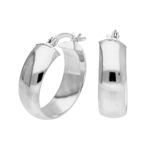 Sterling Silver Chunky Creole 20mm Hoop Earrings