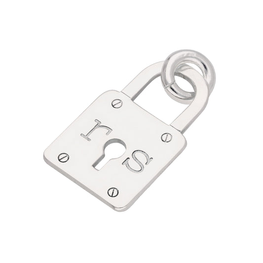 Bespoke Sterling Silver Keyhole Padlock Charm