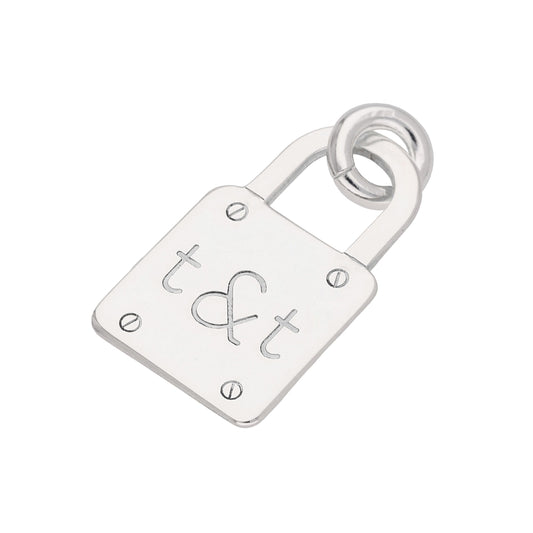 Bespoke Sterling Silver Initials Padlock Charm