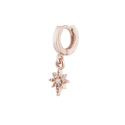 Tiny Rose Gold Plated Sterling Silver CZ Star 26Ga Helix Piercing