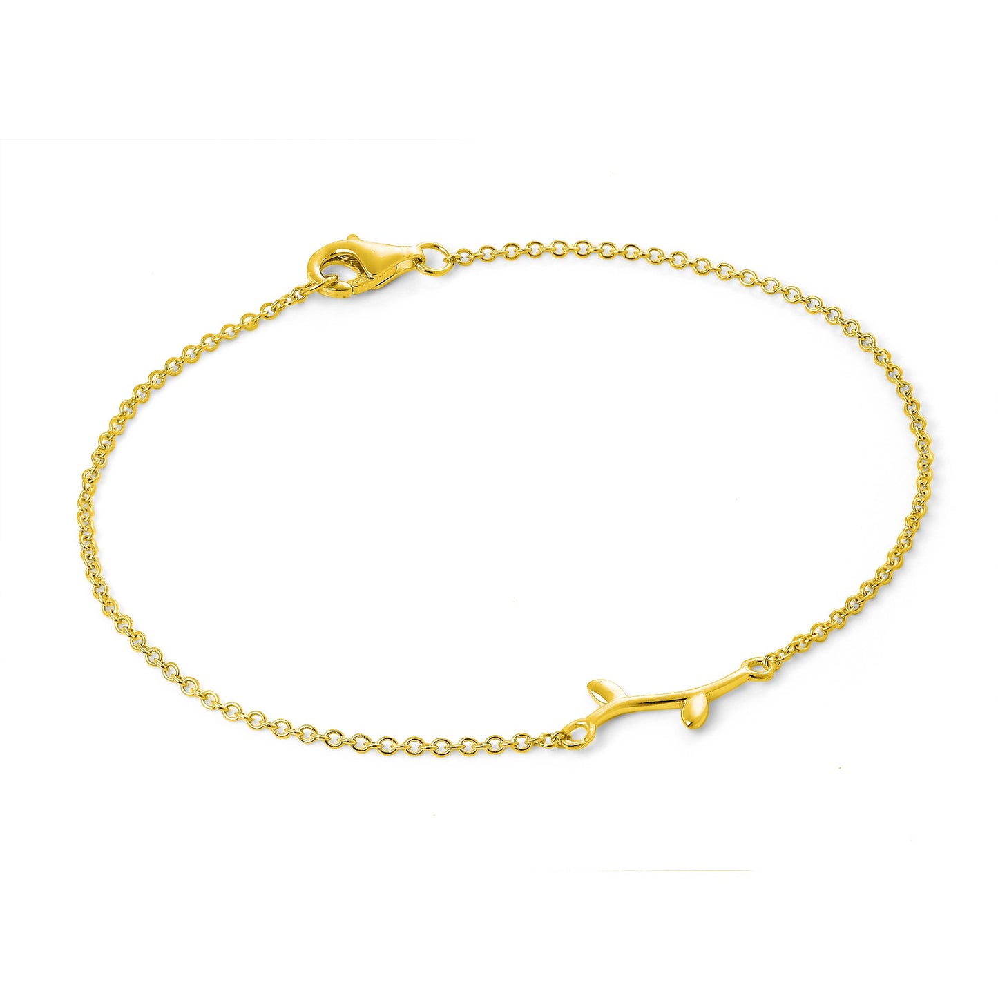 Fine Gold Plated Sterling Silver Tree Branch Bracelet