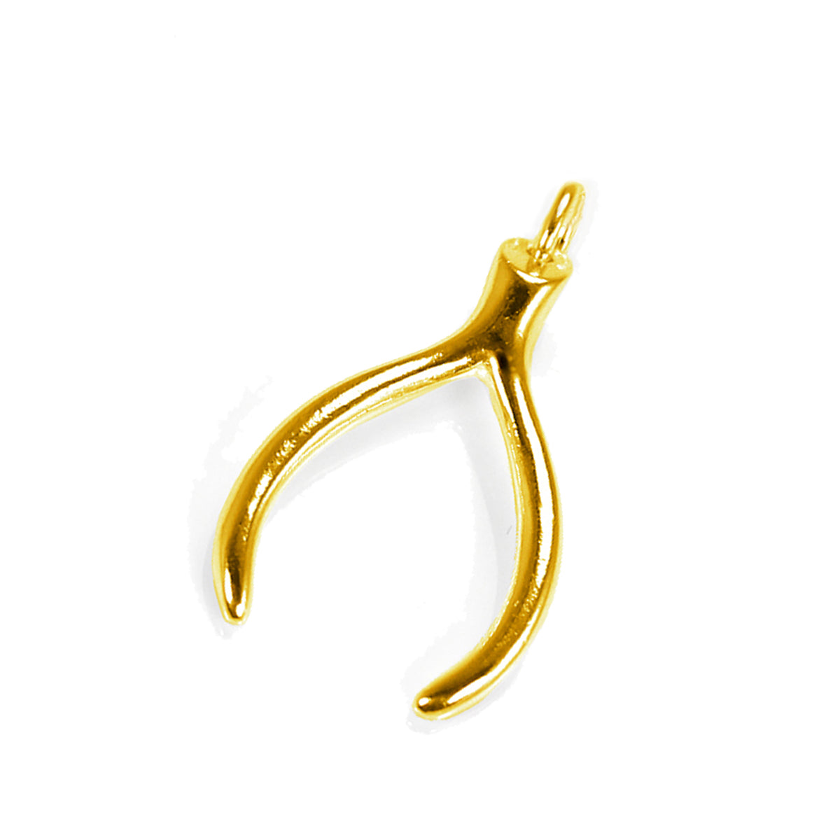 Gullbelagt sterlingsølv Wishbone Charm