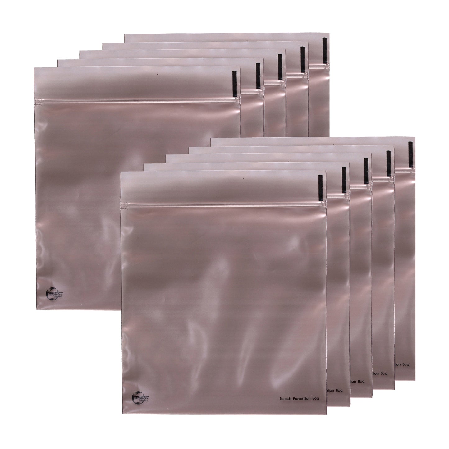 Anti Tarnish 6" x 6" Large Intercept' Zip-lock Bags (Pack of 10)