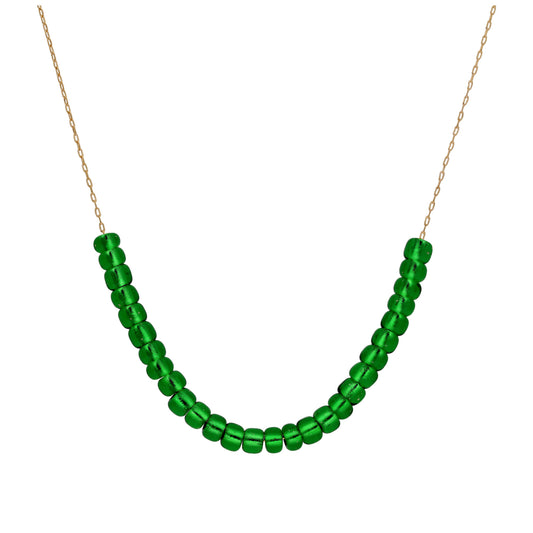 9ct Gold May Birthstone Emerald CZ Necklace