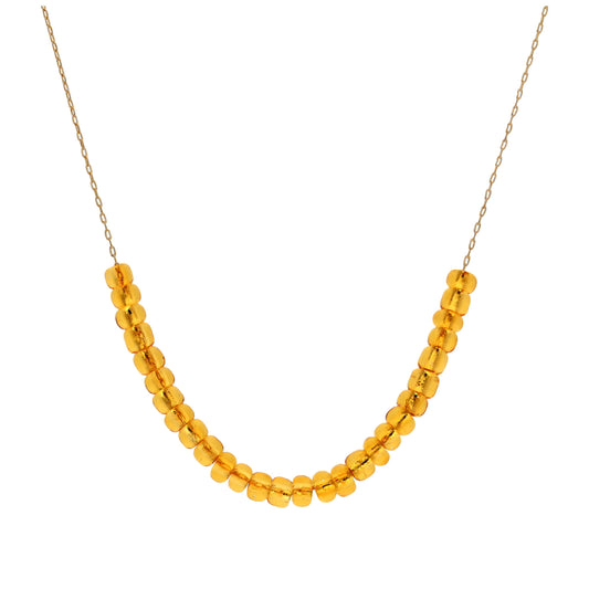 9ct Gold November Birthstone Citrine CZ Necklace