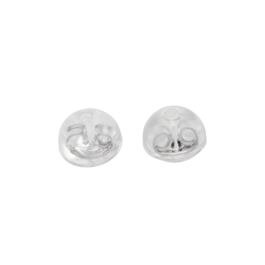 Sterling Silver Silicone Earring Backs Pair