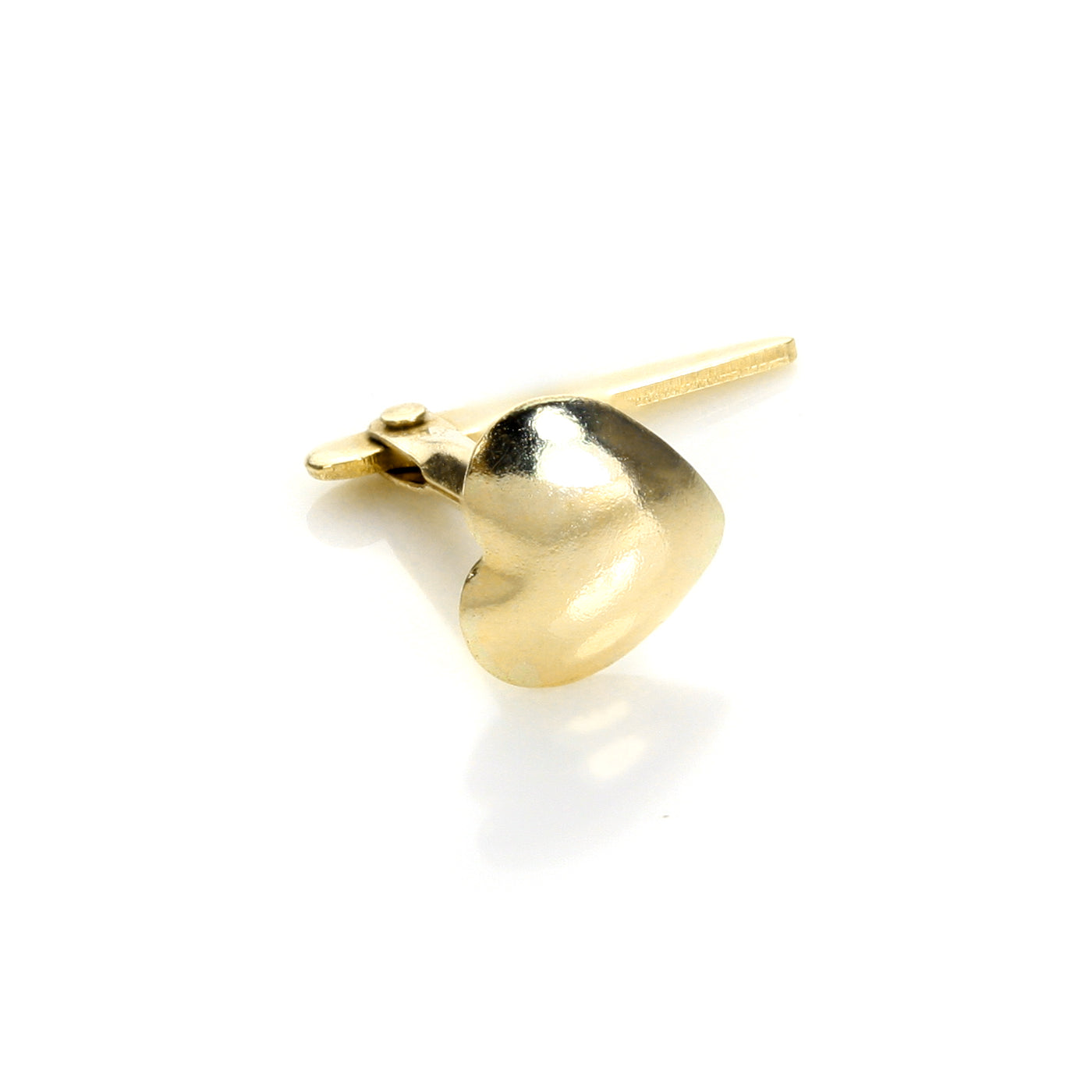 Andralok 9ct Yellow Gold Heart Nose Stud