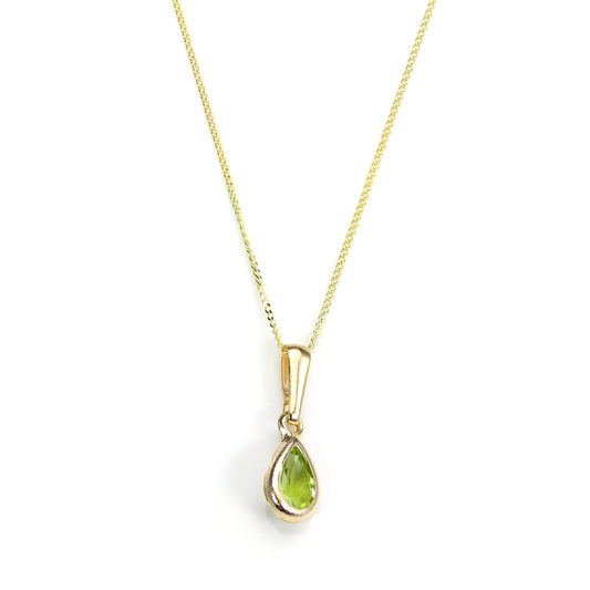 9ct Gold Peridot Gemstone August Birthstone Pendant