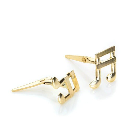 Andralok 9ct Yellow Gold Music Note Stud Earrings