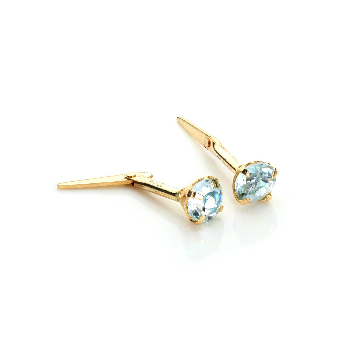 Andralok 9ct Yellow Gold Gemstone 3.5mm Round Stud Earrings