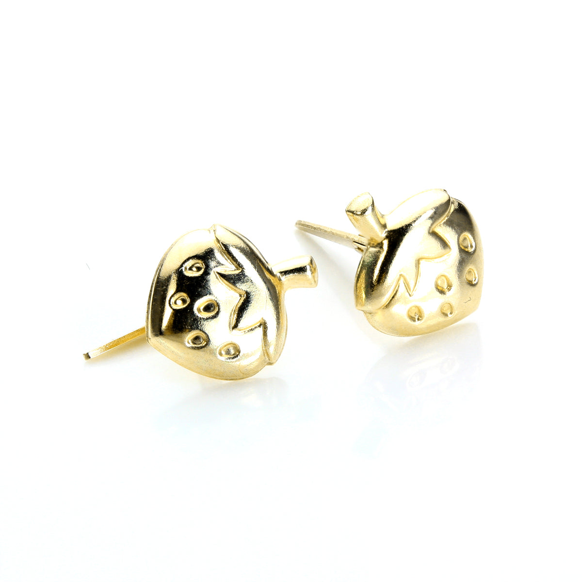 Andralok 9ct Yellow Gold Strawberry Stud Earrings