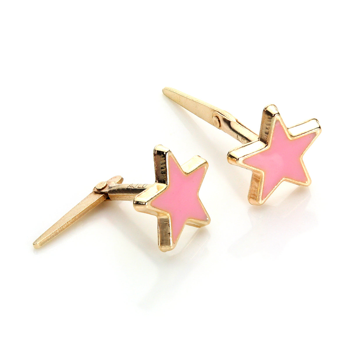 Andralok 9ct Yellow Gold Enamelled Star Stud Earrings