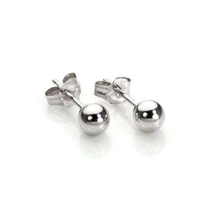 9ct White Gold 3mm - 7mm Stud Earrings