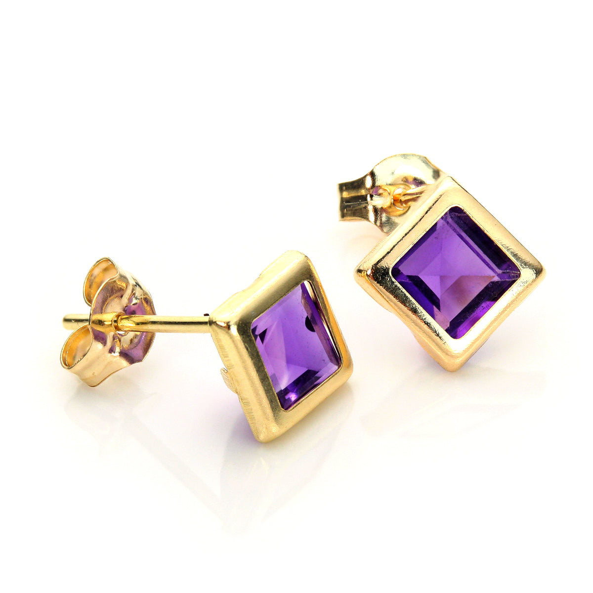 9ct Yellow Gold 5mm Gemstone Stud Earrings