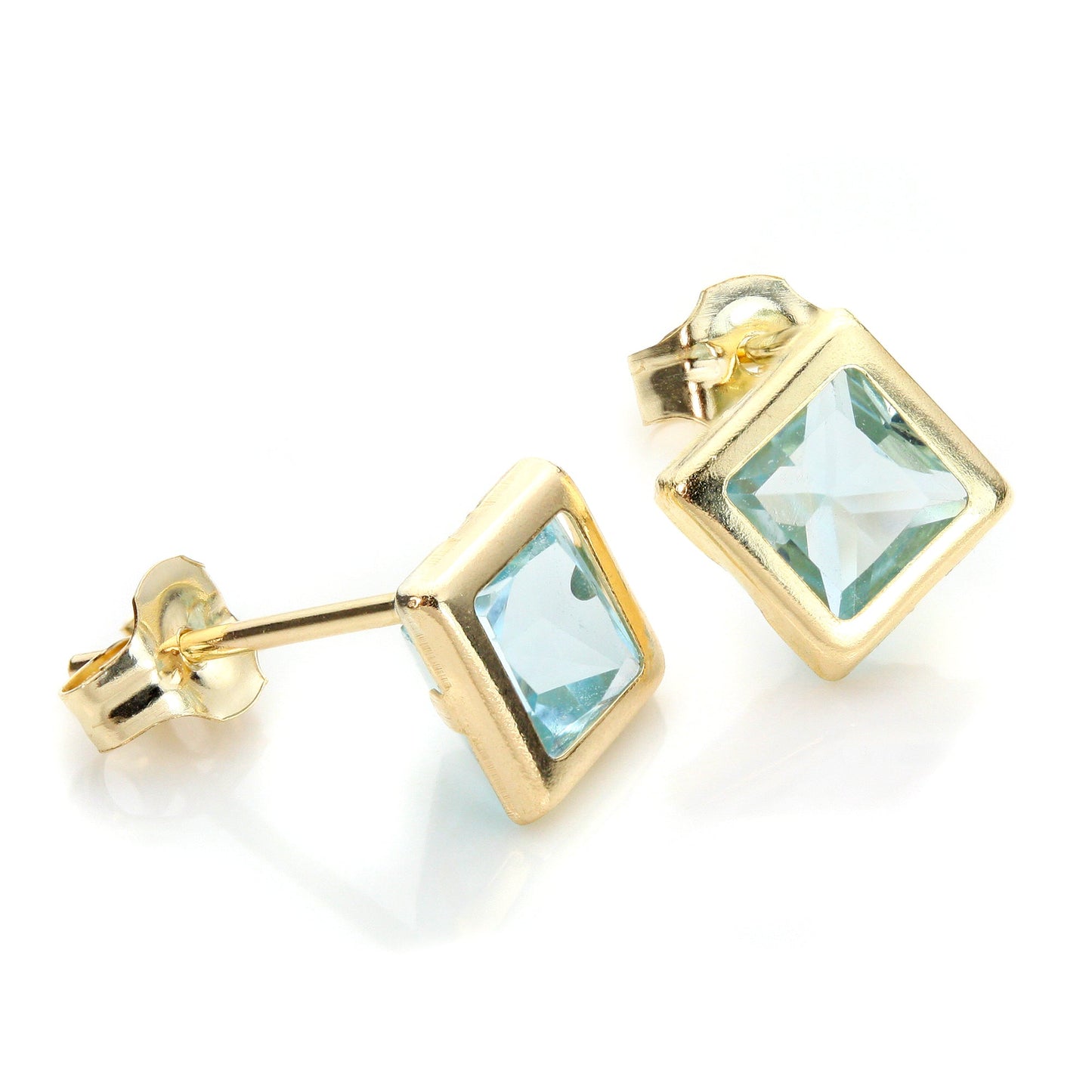 9ct Yellow Gold 5mm Gemstone Stud Earrings