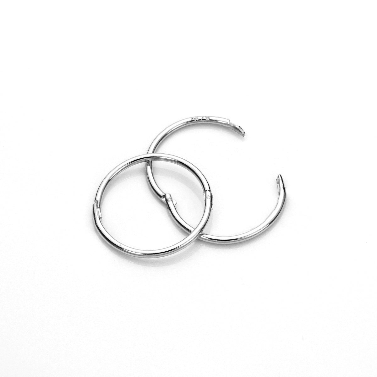 Sterling Silver Hinged Hoop Earrings