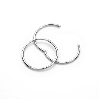 Sterling Silver Hinged Hoop Earrings