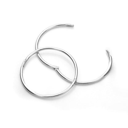 Sterling Silver Hinged Hoop Earrings