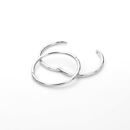 Sterling Silver Hinged Hoop Earrings