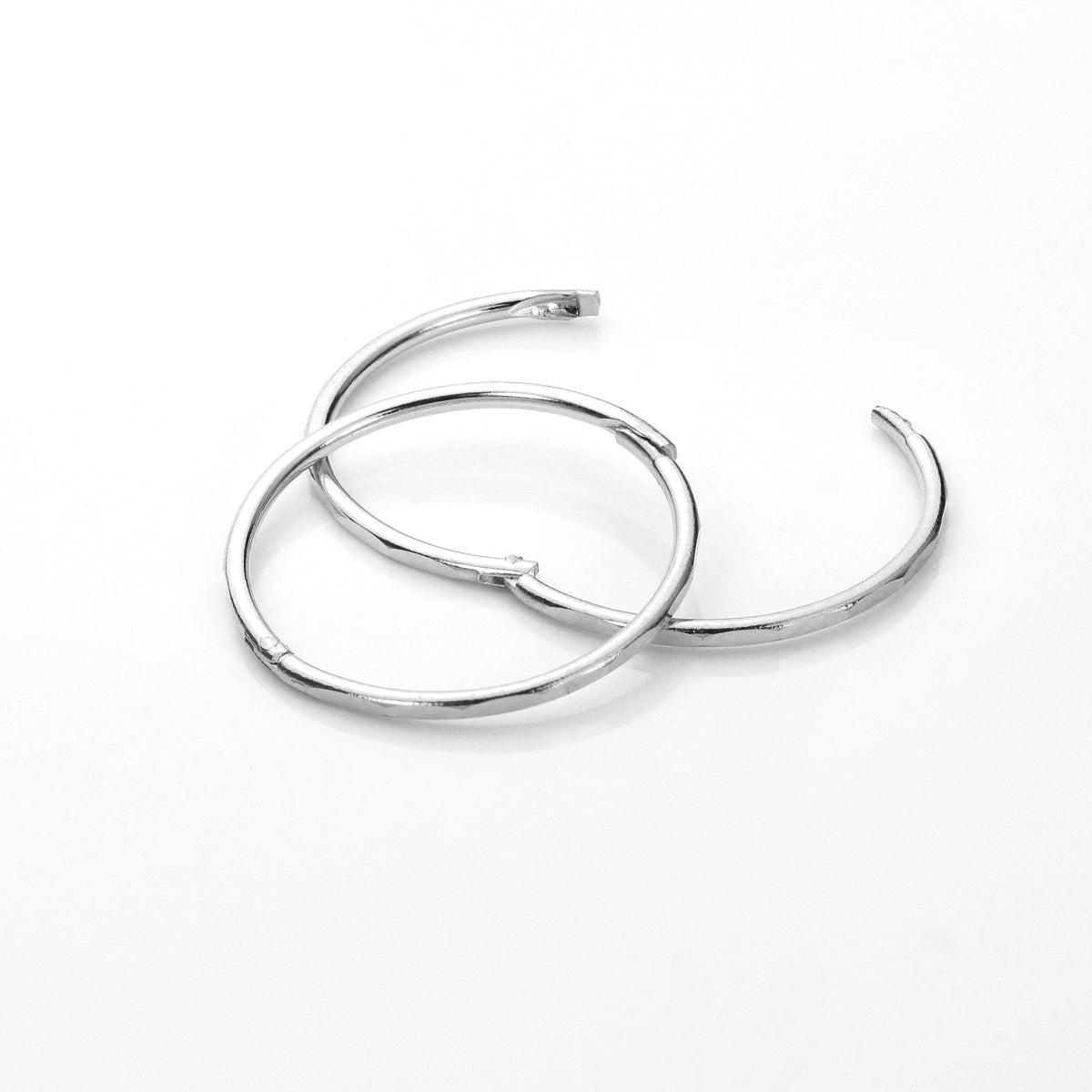 Sterling Silver Hinged Hoop Earrings