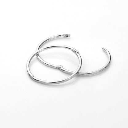 Sterling Silver Hinged Hoop Earrings