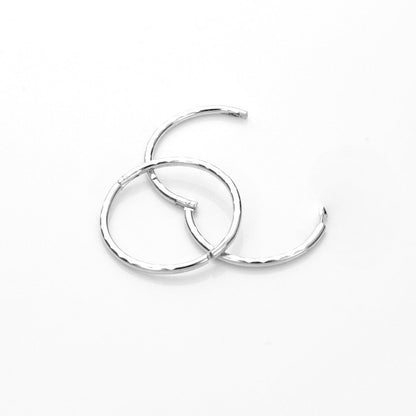 Sterling Silver Hinged Hoop Earrings