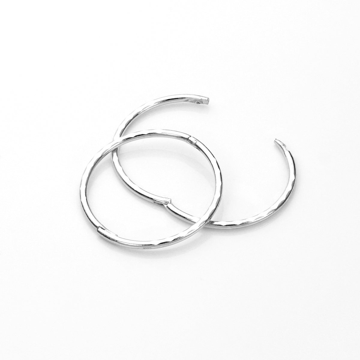 Sterling Silver Hinged Hoop Earrings